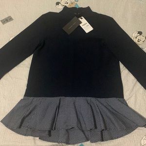 Zara woman, navy blue high neck sweater
